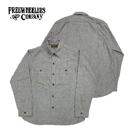 FREEWHEELERS “Neal” SHIRT WHITE PEPPER CHAMBRAY