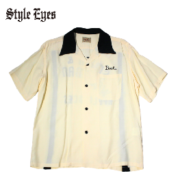 STYLE EYES RAYON BOWLING SHIRT OFF WHITE SE39662