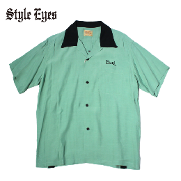 STYLE EYES RAYON BOWLING SHIRT M.GREEN SE39662